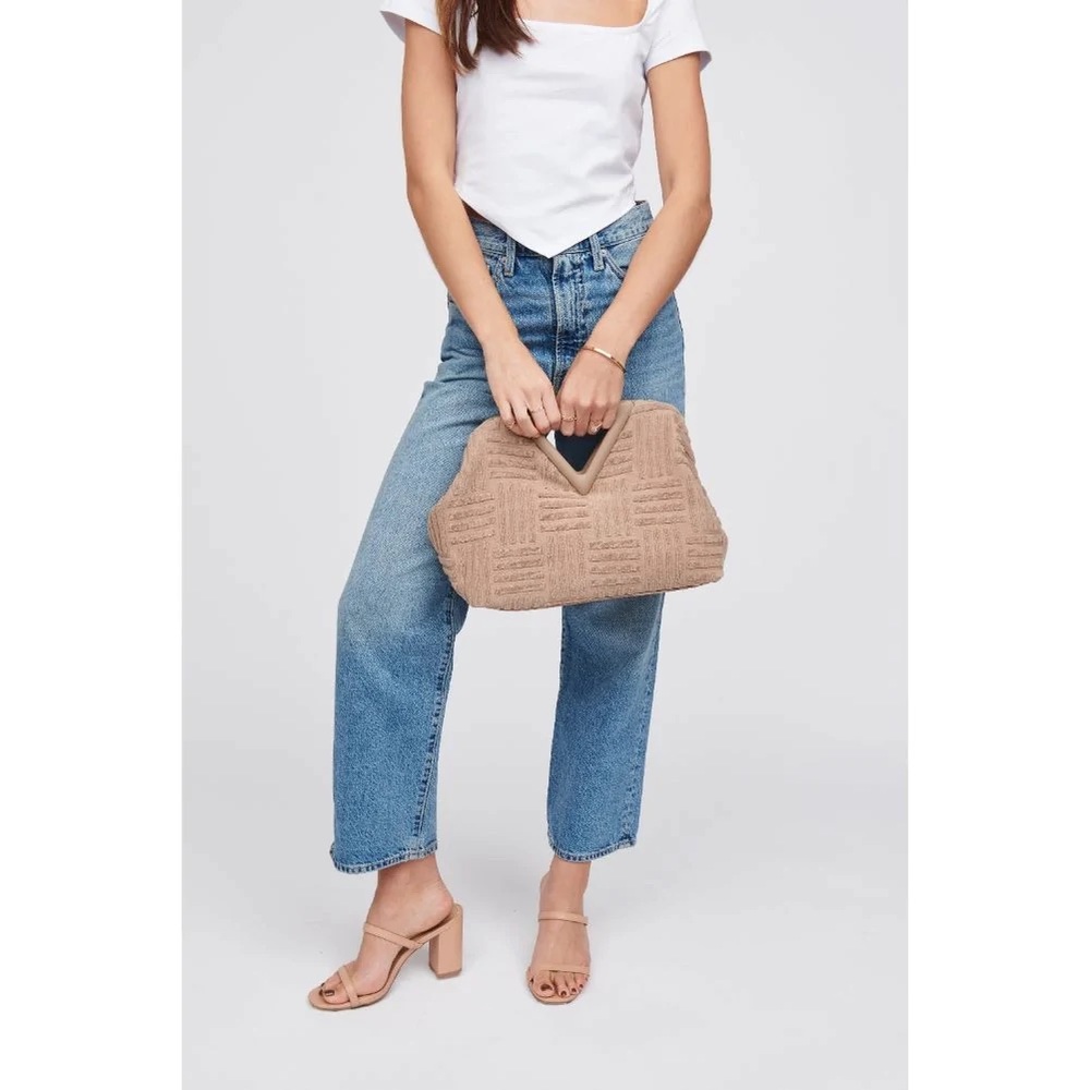 NWT! Beige Terry Cloth Crossbody Bag | Urban Expressions